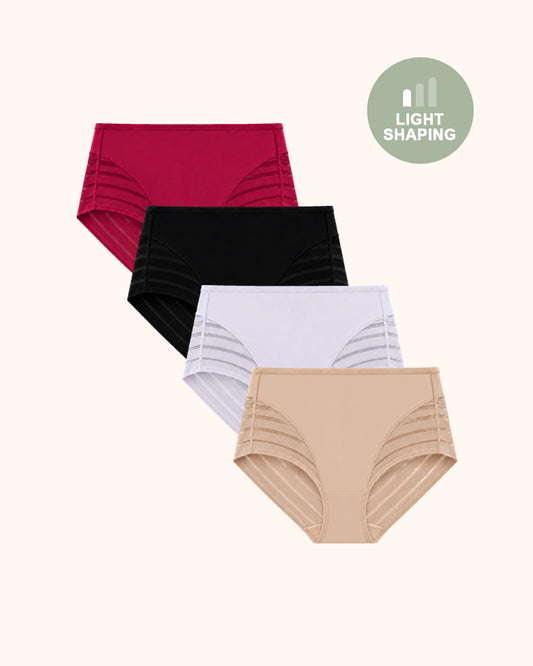 Invisible Stripe Lace Tummy Control Underwear