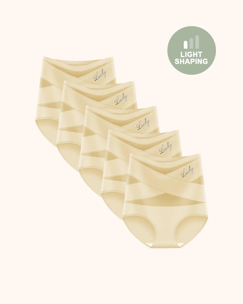 Lucky High-Waist Tummy Control Seamless Shaping Panties (5 Pack)