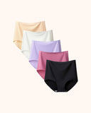 Seamless High Waist No Show Silky Briefs 5-Pack