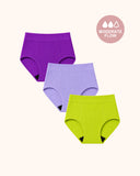 The Bikini Sporty Stretch Period Panties, Cotton-Knit Spandex Fabric, Stretchy, Comfortable for Heavy Flows