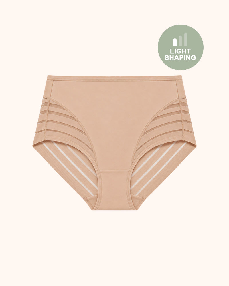 Invisible Stripe Lace Tummy Control Underwear