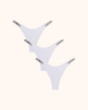 Womens Sexy Rhinestone Thongs 3-Pack