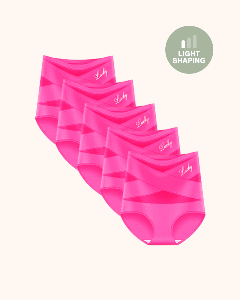 Lucky High-Waist Tummy Control Seamless Shaping Panties (5 Pack)