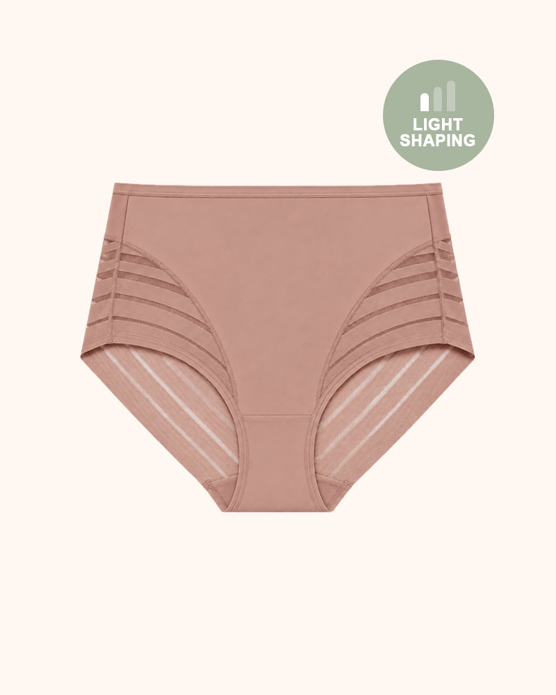 Invisible Stripe Lace Tummy Control Underwear