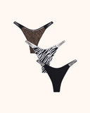 Womens Sexy Rhinestone Thongs 3-Pack