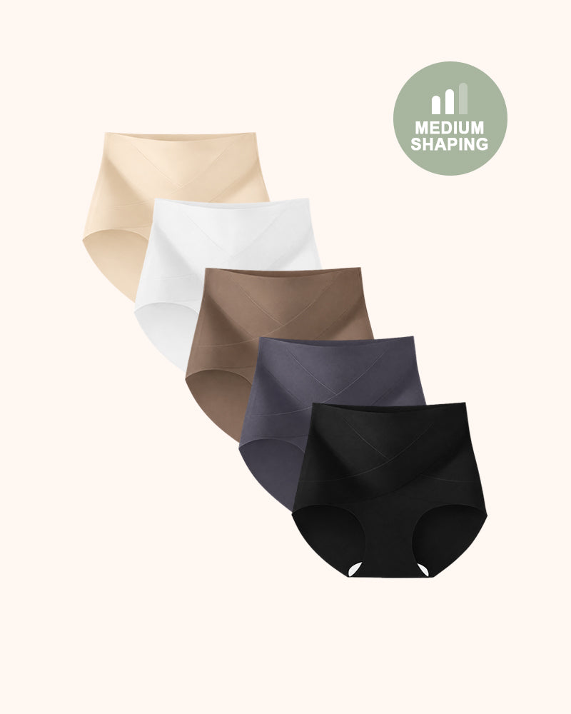Seamless Ice-Silk High-Waist Tummy Control Panties