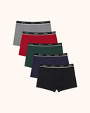 Women's Cotton High-waisted Boyshort Underwear 5-Pack