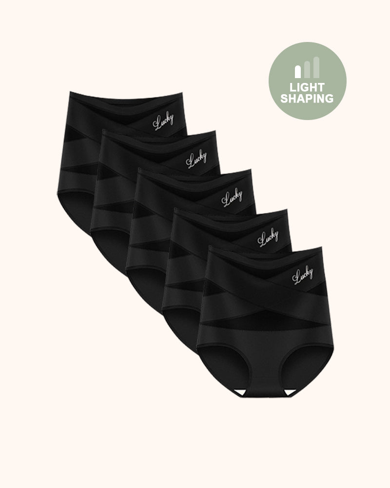 Lucky High-Waist Tummy Control Seamless Shaping Panties (5 Pack)