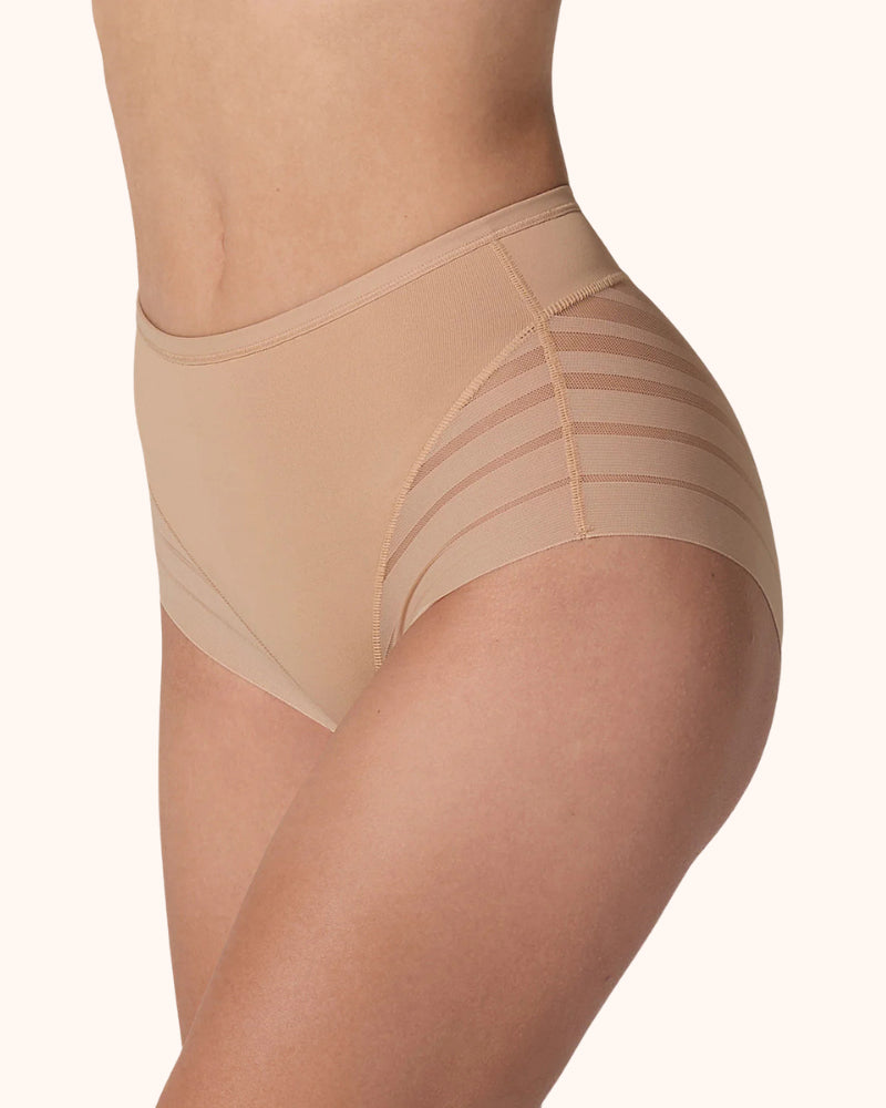 Invisible Stripe Lace Tummy Control Underwear