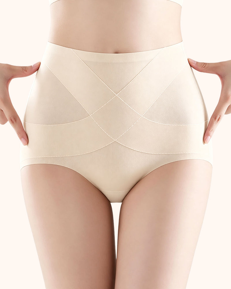 Seamless Ice-Silk High-Waist Tummy Control Panties