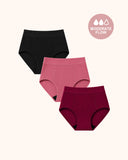 The Bikini Sporty Stretch Period Panties, Cotton-Knit Spandex Fabric, Stretchy, Comfortable for Heavy Flows