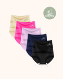 Lucky High-Waist Tummy Control Seamless Shaping Panties (5 Pack)