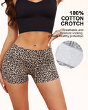 Leopard Seamless Mid-Rise Ice Silk Boyshorts 6-Pack