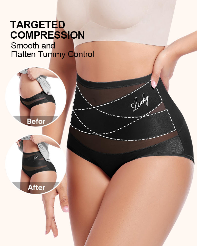 Lucky High-Waist Tummy Control Seamless Shaping Panties (5 Pack)