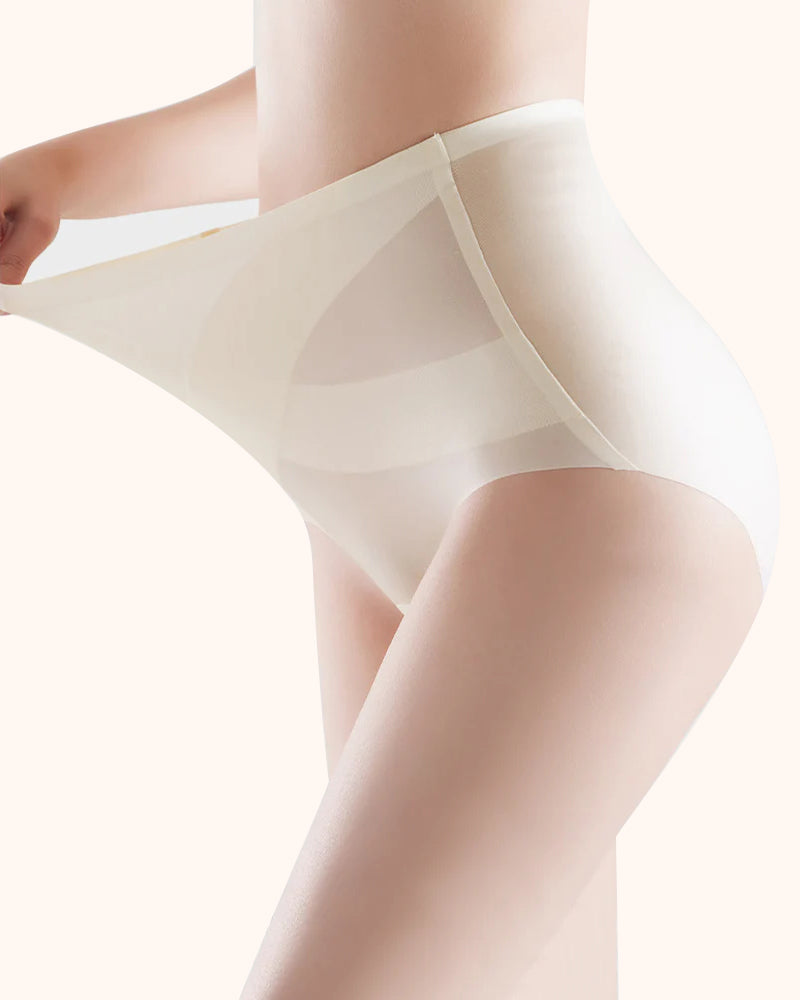 Seamless Ice-Silk High-Waist Tummy Control Panties