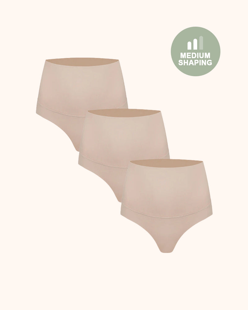 3-Pack High Waisted Tummy Control Briefs
