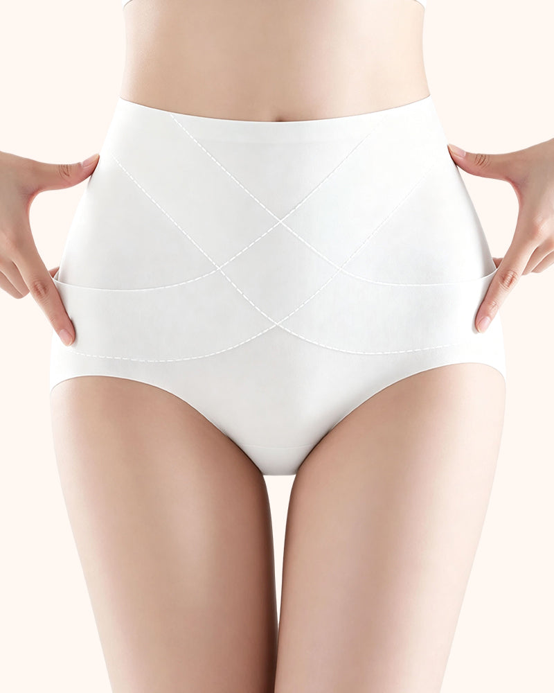 Seamless Ice-Silk High-Waist Tummy Control Panties