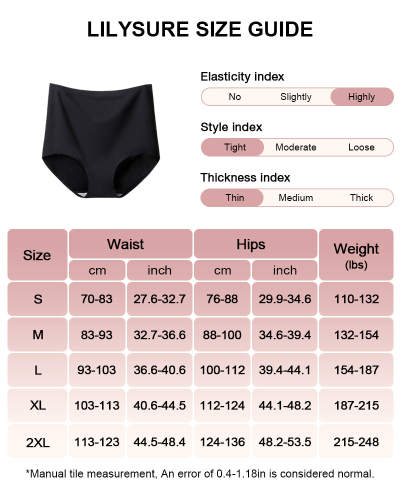 Seamless High Waist No Show Silky Briefs 5-Pack
