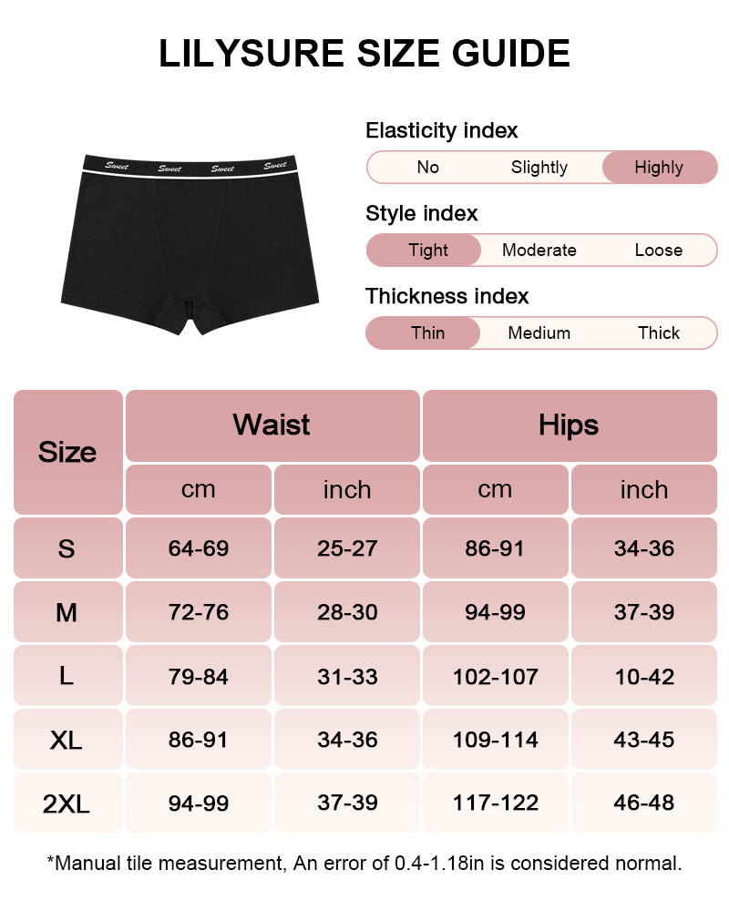 Women's Cotton High-waisted Boyshort Underwear 5-Pack